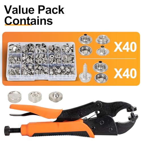 AnnYun Snap Button Kit With Snap Plier & 40 Sets - Image 2