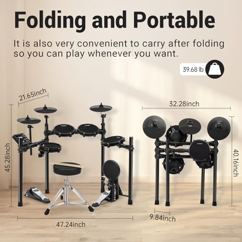 AODSK Electric Drum Kit With 225 Sounds - Image 5