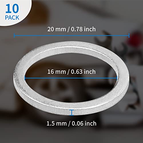 AOIT M16 Oil Drain Plug Gaskets, 10 Pack - Image 2