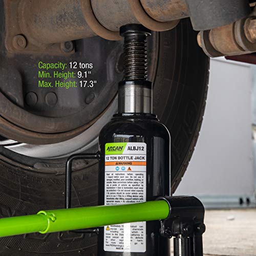 ARCAN 12-Ton Heavy Duty Bottle Jack (ALBJ12) - Image 5