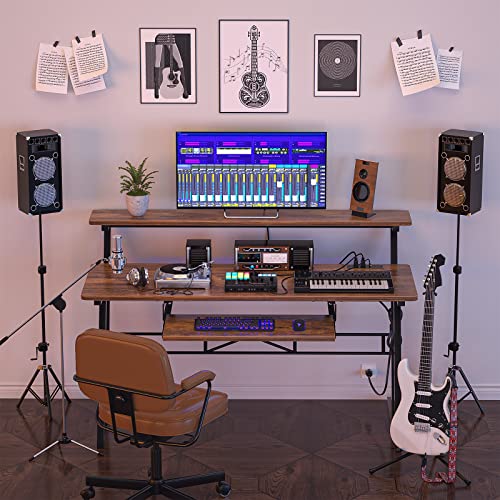armocity Music Studio Desk With Power Outlet - Image 2