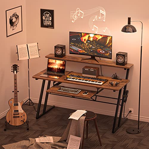 armocity Music Studio Desk With Power Outlet - Image 4