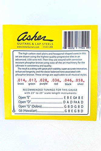 Asher Electro Hawaiian Acoustic Hawaiian Lap Steel Strings Set - Image 2