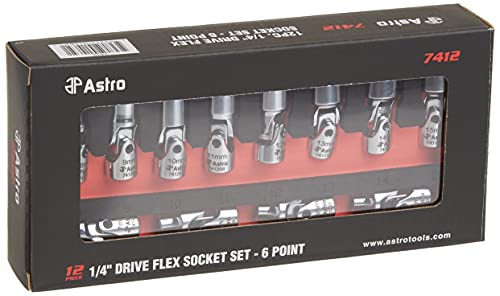 Astro Pneumatic Tool 12-Piece 1/4" Flex Socket Set & 74310 10-Piece 3/8" Flex Socket Set - Image 3