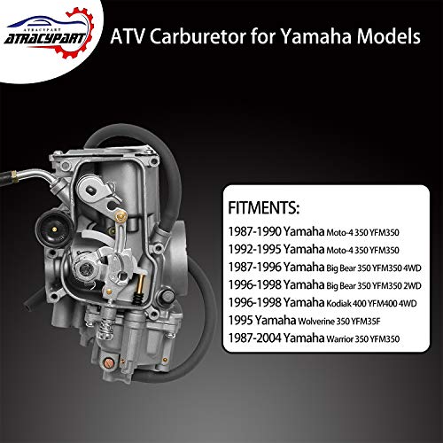 ATRACYPART Carburetor Carb With Intake Manifold For Yamaha ATV - Image 3