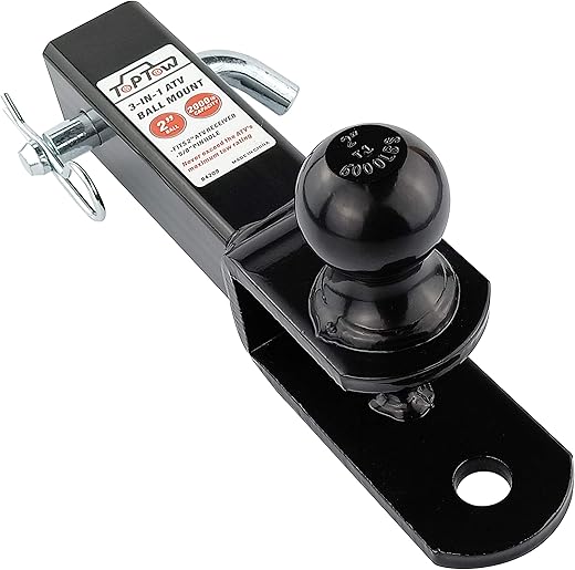 TOPTOW ATV/UTV Trailer Hitch Towing Ball Mount
