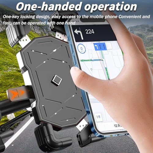 AUCELI Motorcycle Bike Phone Mount, Quick Release - Image 4