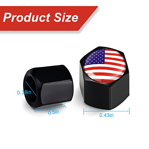 AUKEPO American Flag Tire Valve Stem Caps - Image 2