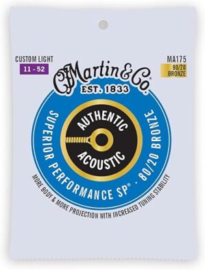 MARTIN Authentic Acoustic Guitar Strings, Custom Light 11-52