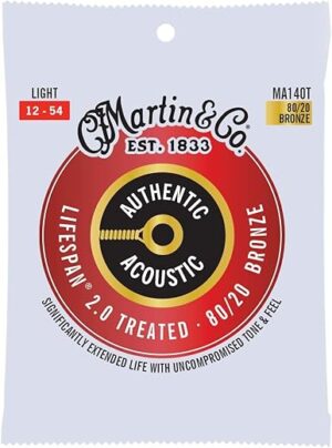 MARTIN Authentic Acoustic Guitar Strings, Light 80/20 Bronze