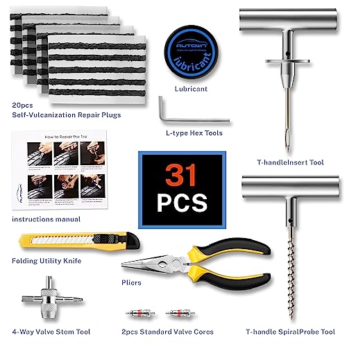 AUTOWN Flat Tire Repair Kit 31 Pcs - Image 2