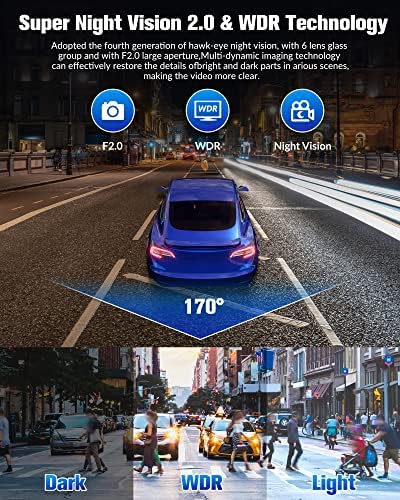 Azacvb 4K Car Dash Camera With Night Vision - Image 3