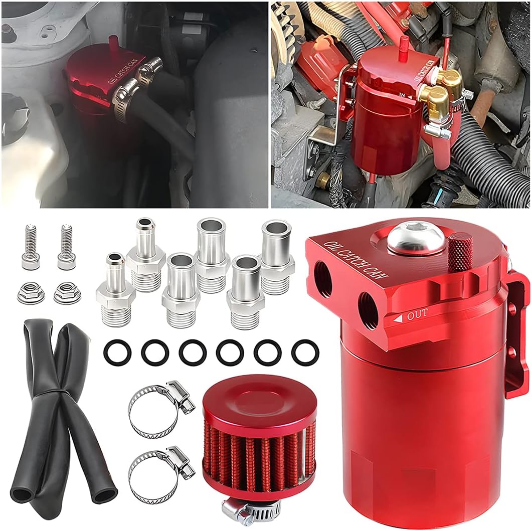 AICEL Baffled Oil Catch Can Kit, Aluminum