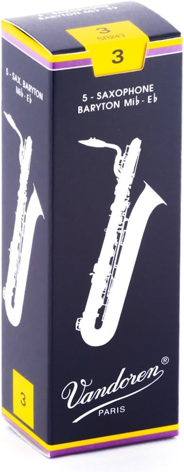 Vandoren Bari Sax Traditional Reeds SR243, Strength 3