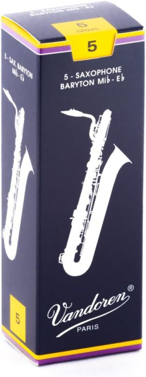 Vandoren Bari Sax Traditional Reeds SR245, Strength 5