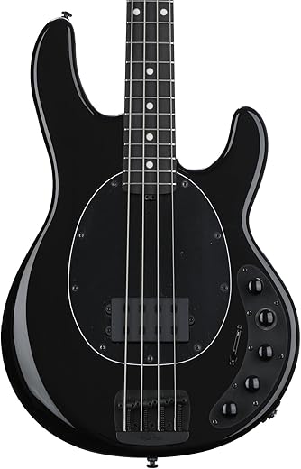 Ernie Ball Music Man Bass Guitar - Obsidian Black Ebony Fingerboard