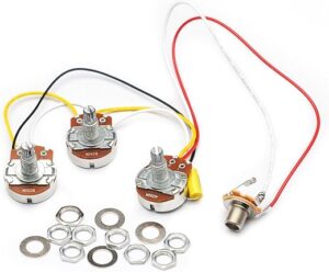 SAPHUE Bass Wiring Harness Kit For Jazz Bass