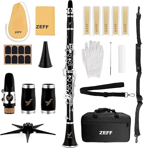 ZEFF Bb Clarinet, Student Beginner, Silver Keys
