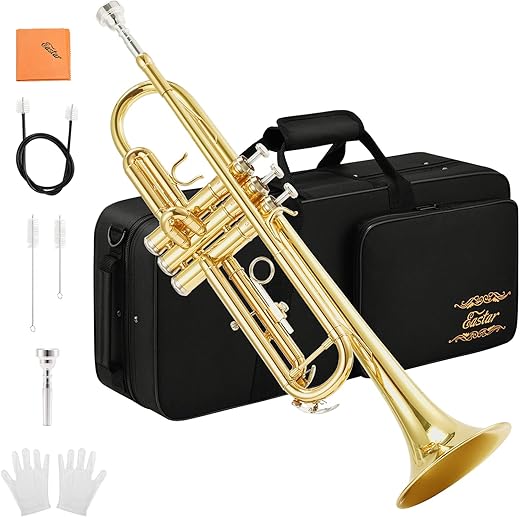 Eastar Bb Standard Trumpet Set, ETR-380, Golden