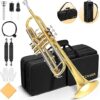 CAHAYA Bb Standard Trumpet Set: Student Instrument With Case