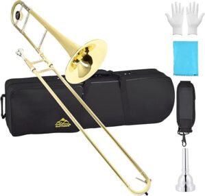 EASTROCK Bb Tenor Slide Trombone With Accessories