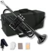 WUQIMUSC Bb Trumpet Set For Beginners, Black