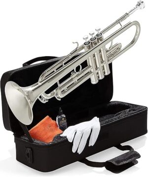 Mendini by Cecilio Bb Trumpet With Case, Cloth, Oil