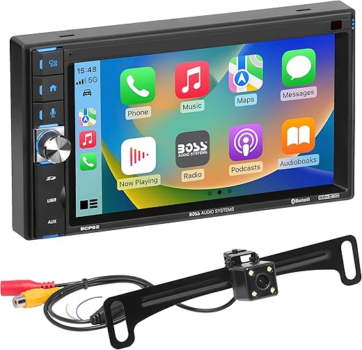 BOSS Audio Systems BCP62-RC Car Stereo - Apple CarPlay, Touchscreen, Bluetooth
