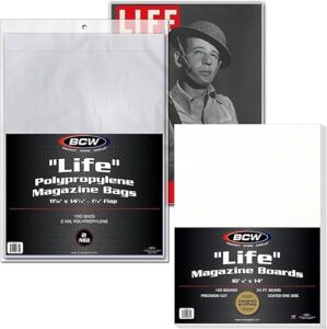 BCW BCW Life Magazine Bags And Life Magazine Backing Boards Bundle