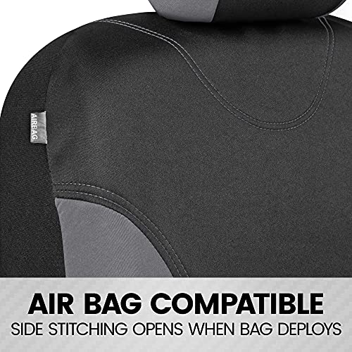 BDK UltraSleek Gray Two-Tone Car Seat Covers - Image 5