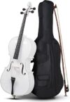 Ktaxon Beginner 4/4 Acoustic Cello Set, White