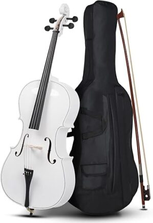 Ktaxon Beginner 4/4 Acoustic Cello Set, White