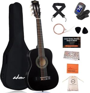 adm Beginner Acoustic Classical Guitar 30 Inch Bundle