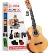 Pyle Beginner Acoustic Guitar Kit, 3/4 Junior Size