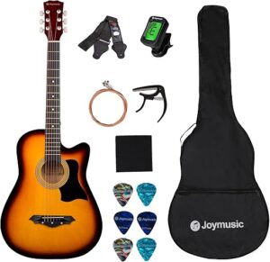 JOYMUSIC Beginner Acoustic Guitar Kit JG-38C, 3TS