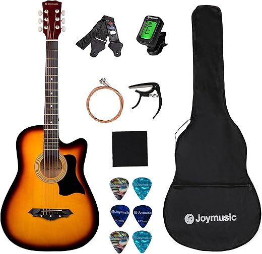 JOYMUSIC Beginner Acoustic Guitar Kit JG-38C, 3TS