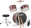 Assile Beginners 3-Piece Drum Set With Stool