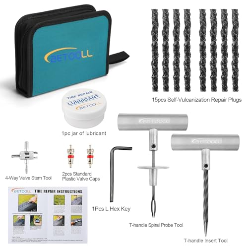 BETOOLL Universal Tire Repair Kit, Heavy Duty 24 Pcs - Image 2