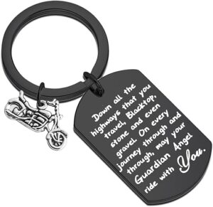 FUSTMW Biker Keychain Ride Safe Gift