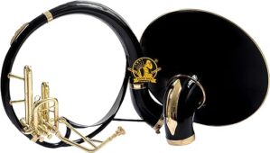 SoundSaga Black 22″ Handmade Sousaphone Brass Tuba With Mouthpiece