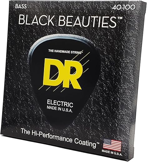 DR Strings Black Beauties Bass Guitar Strings BKB-40