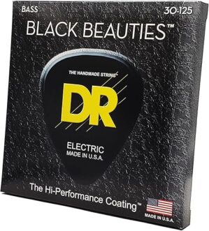 DR Strings Black Coated Steel Bass Strings (BKB6-30)