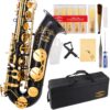 GLORY Black/Gold B Flat Tenor Saxophone With Case