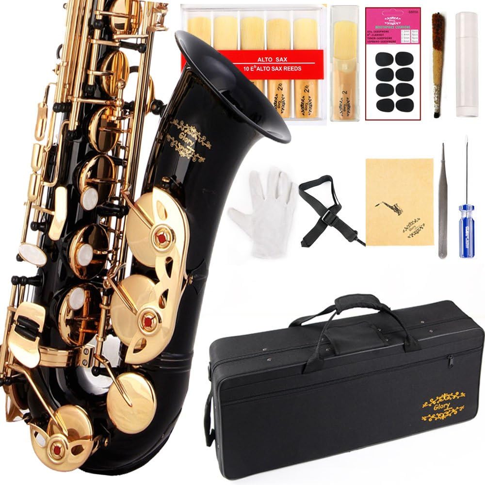 GLORY Black Lacquer E Flat Alto Saxophone