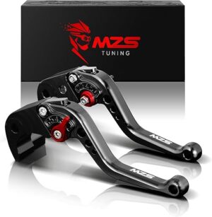 MZS Black Motorcycle Adjustable Brake Clutch Levers