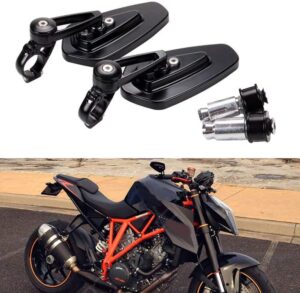 MISS MOLY Black Motorcycle Bar End Mirrors
