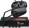 MZS Black Motorcycle Mirrors 10MM, Heavy Duty Aluminum