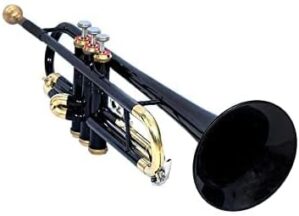 SM’SAI MUSICALS Black Trumpet With Free Case & Mouthpiece
