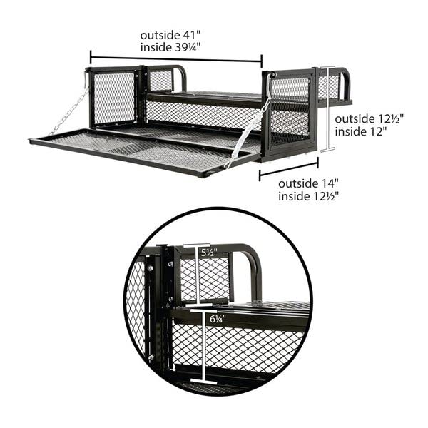 Black Widow Universal Steel ATV Rear Drop Basket - Image 4