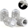 alpmosn Bling Crystal Tire Valve Caps, 4 PCS